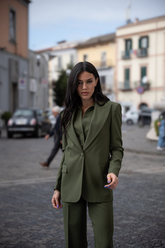 Tailleur 3 Pezzi Donna – Tinta Unita | Giacca Oversize - ARES